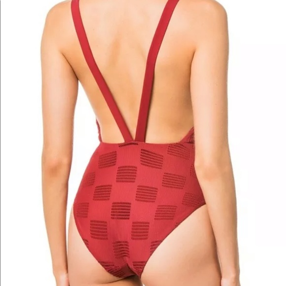 NWT Onia Iona Block Mesh Ruby One Piece Swimsuit SIZE SMALL - Picture 5 of 9